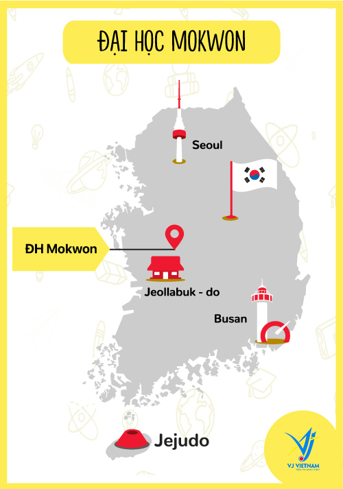 Mokwon tọa lạc tại Daejeon, thành phố công nghệ lớn thứ 4 của Hàn Quốc
