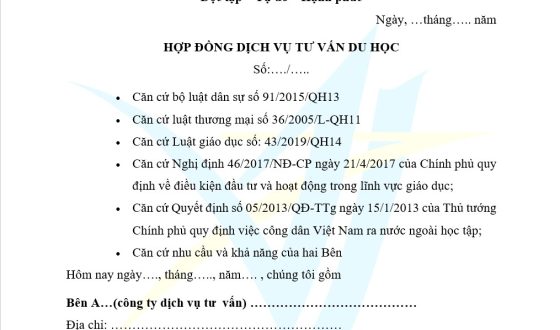 Mẫu Hợp Đồng Du Học Nhật Bản – Những Thông Tin Không Thể Bỏ Qua