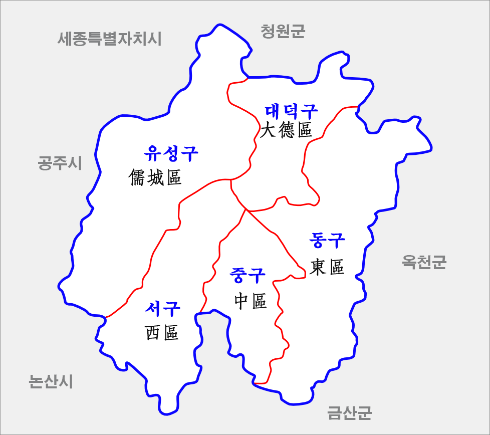 Daejeon là một trong năm thành phố lớn nhất của Hàn Quốc