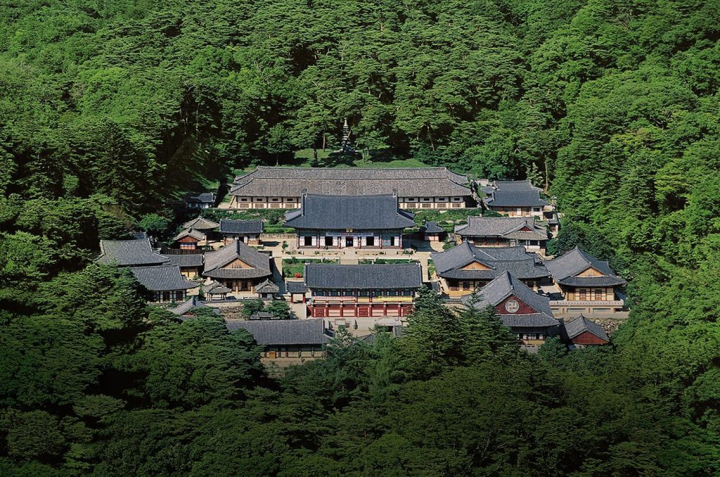 Janggyeong Panjeon (해인사 장경판전) được xây dựng ở vị trí cao nhất của chùa Haeinsa