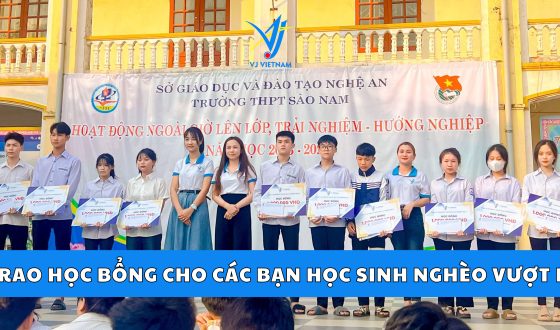 VJ trao 20 suất học bổng cho học sinh THPT Nam Đàn 1 và THPT Sào Nam – Nghệ An