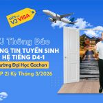 VJ Thông Báo Thông Tin Tuyển Sinh Hệ Tiếng D4-1 Trường Đại Học Gachon (TOP 2) Kỳ Tháng 3/2026 9 Thông tin tuyển sinh hệ tiếng trường Đại học Gachon
